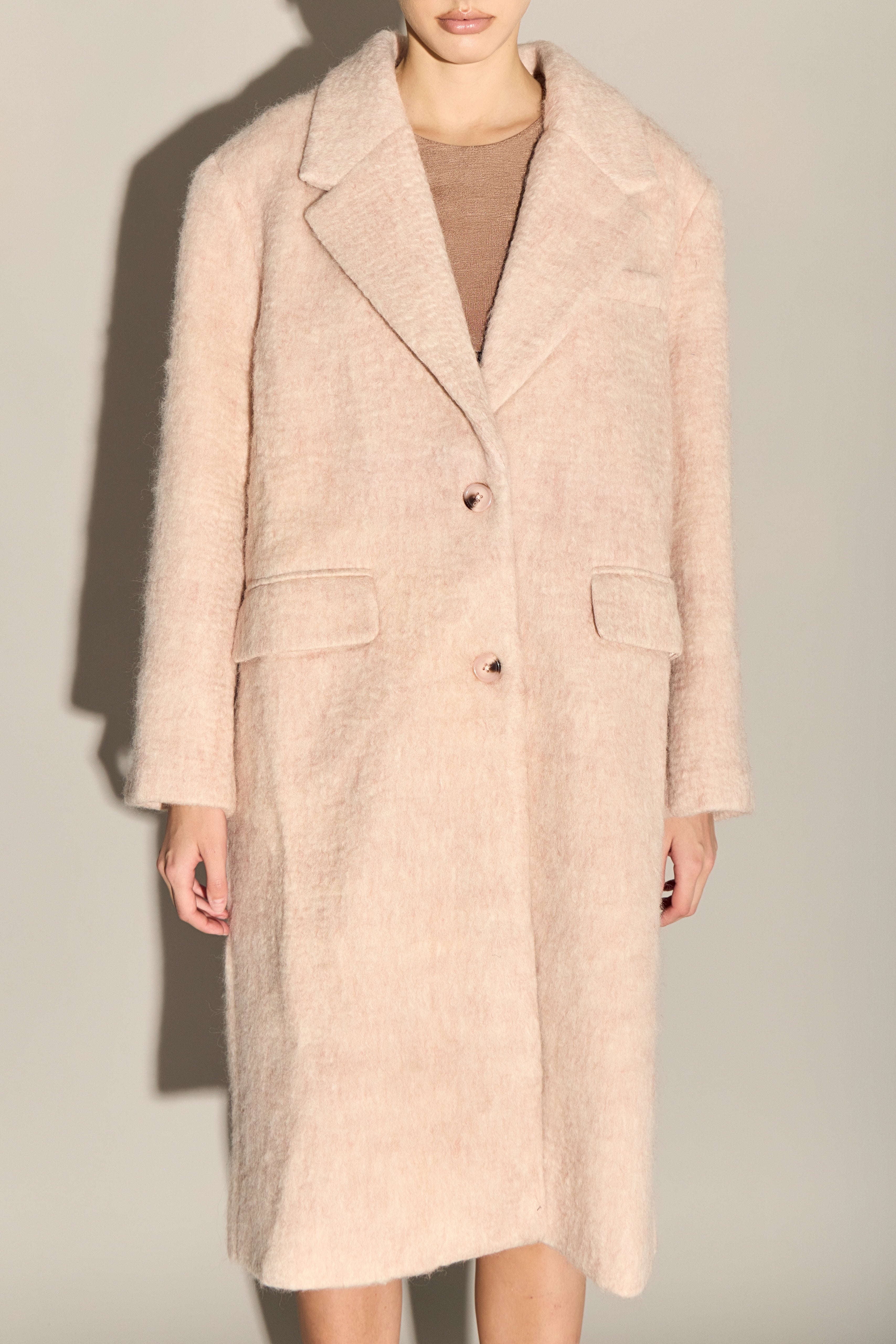 Oversized Single-breasted Long Coat