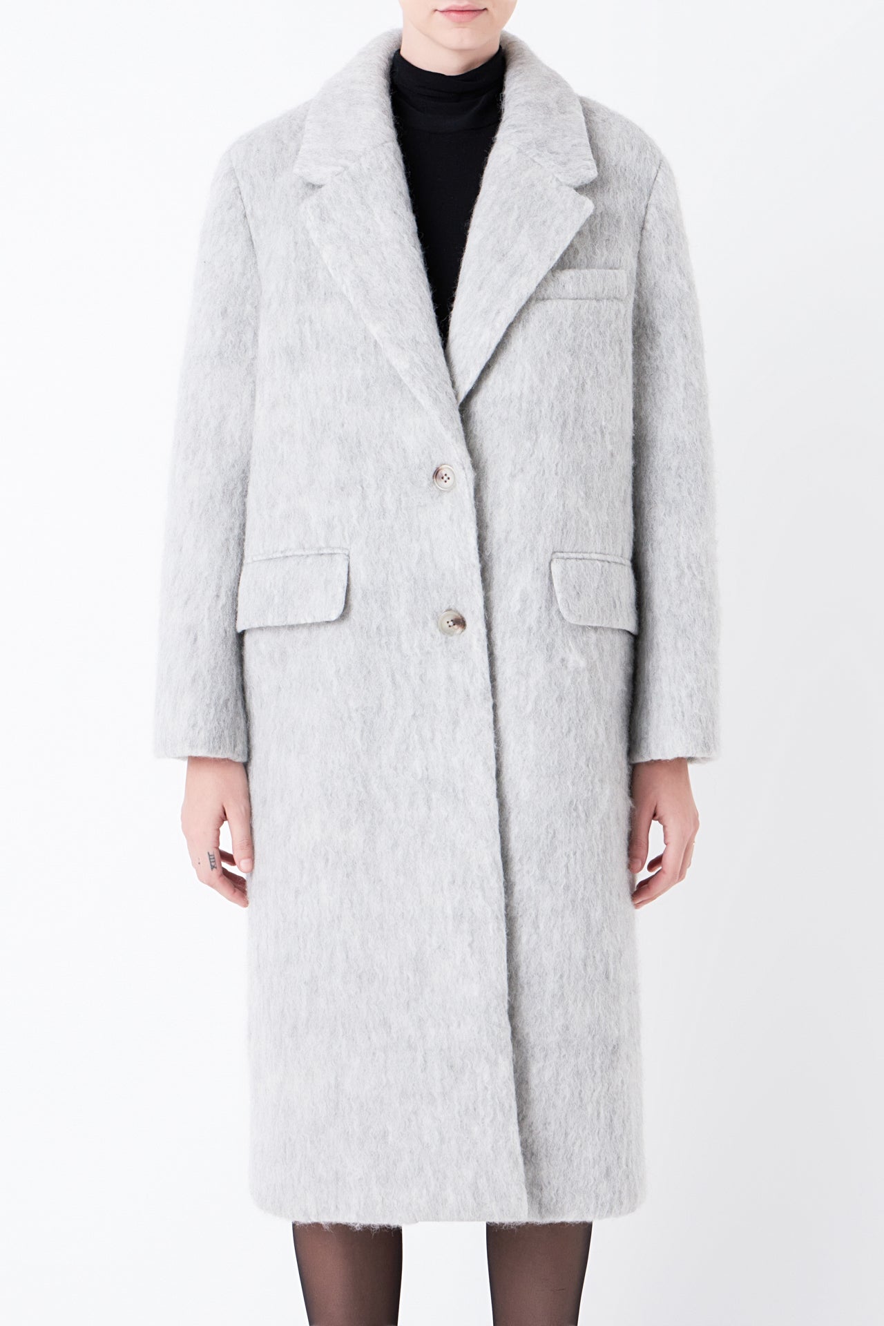 Oversize Single-breasted Long Coat