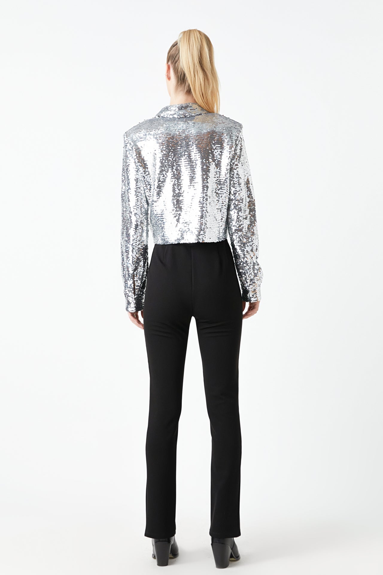 Sequins Cropped Shirt