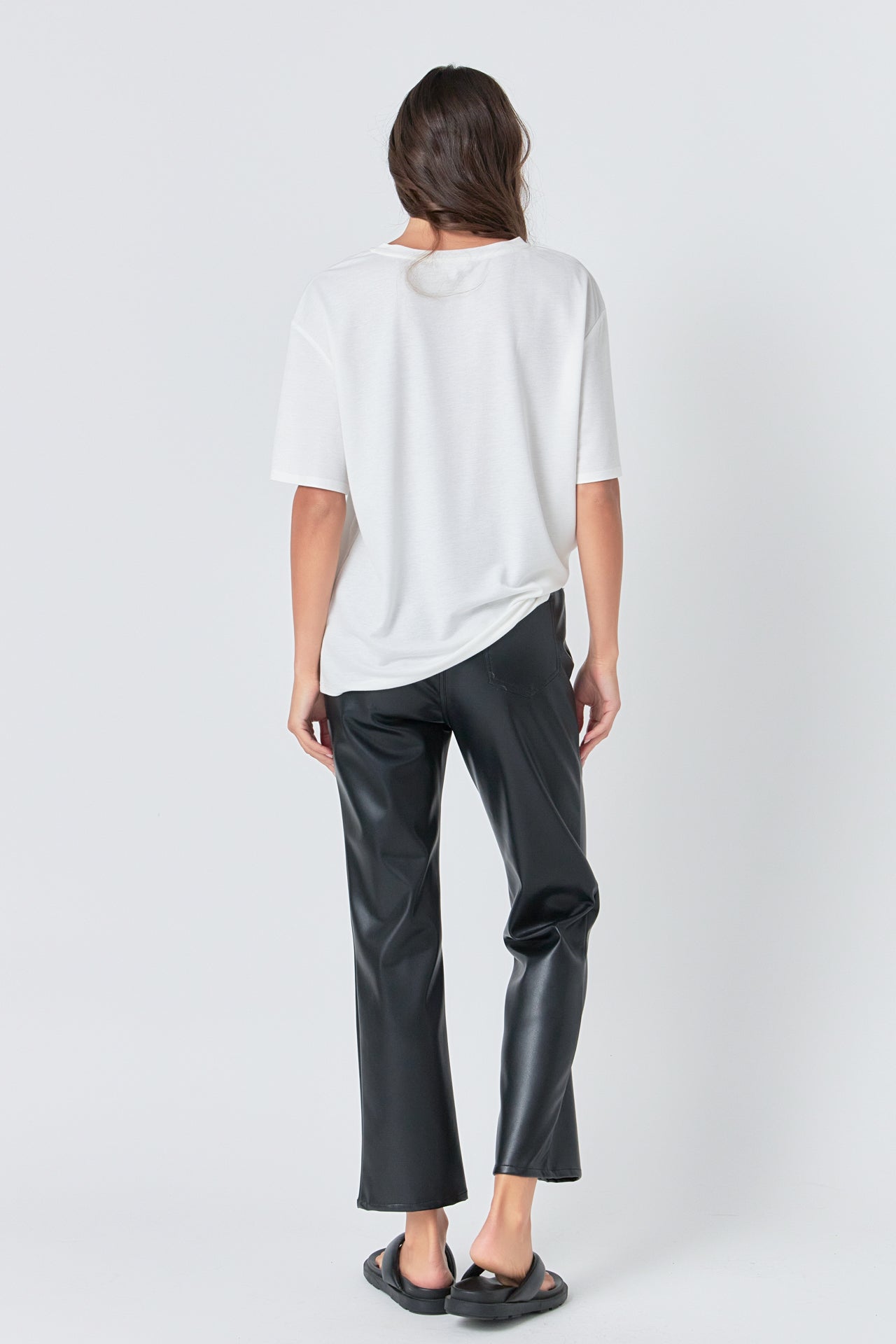 High-Waisted Faux Leather Pants