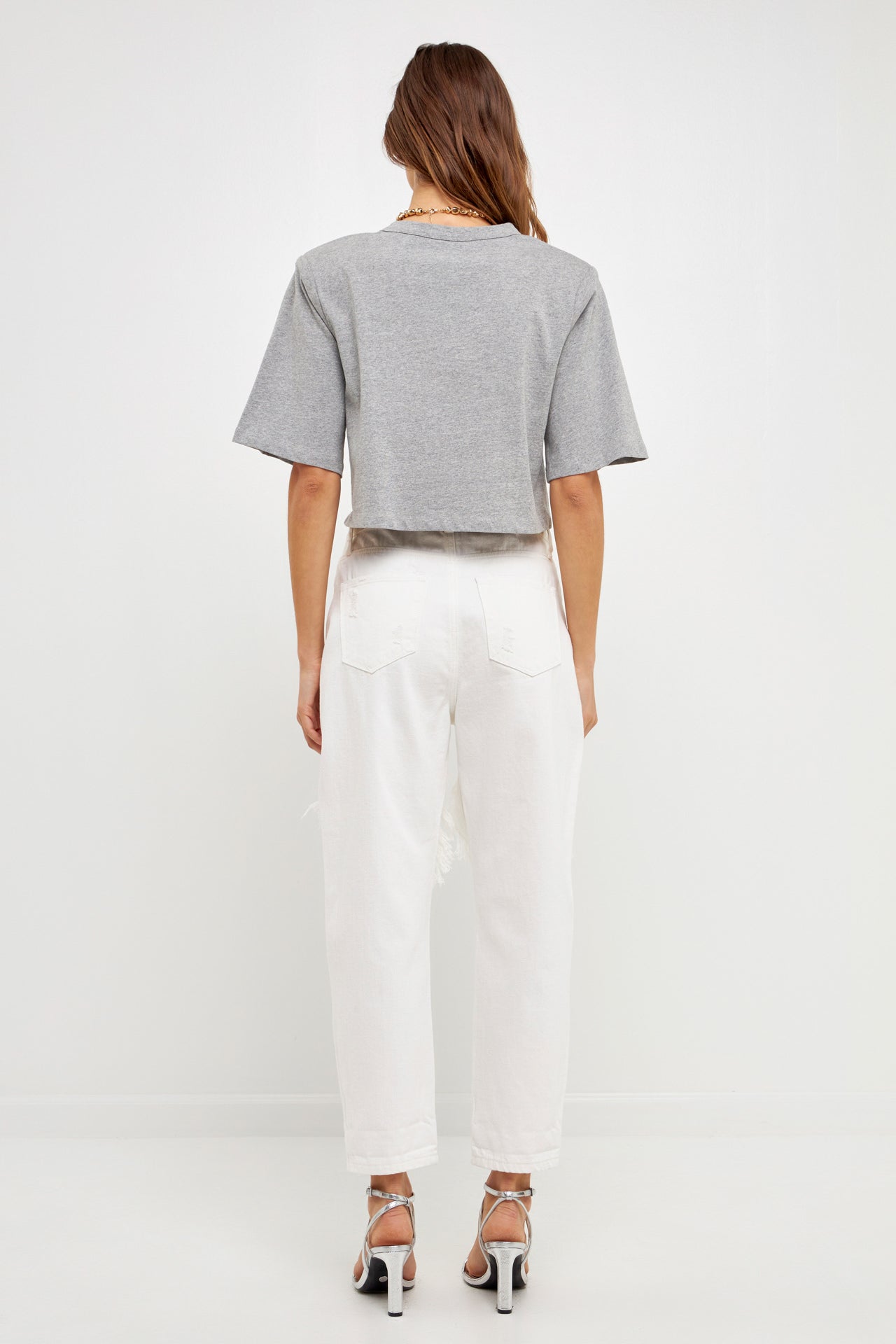 GREY LAB-Distressed Jeans-JEANS available at Objectrare