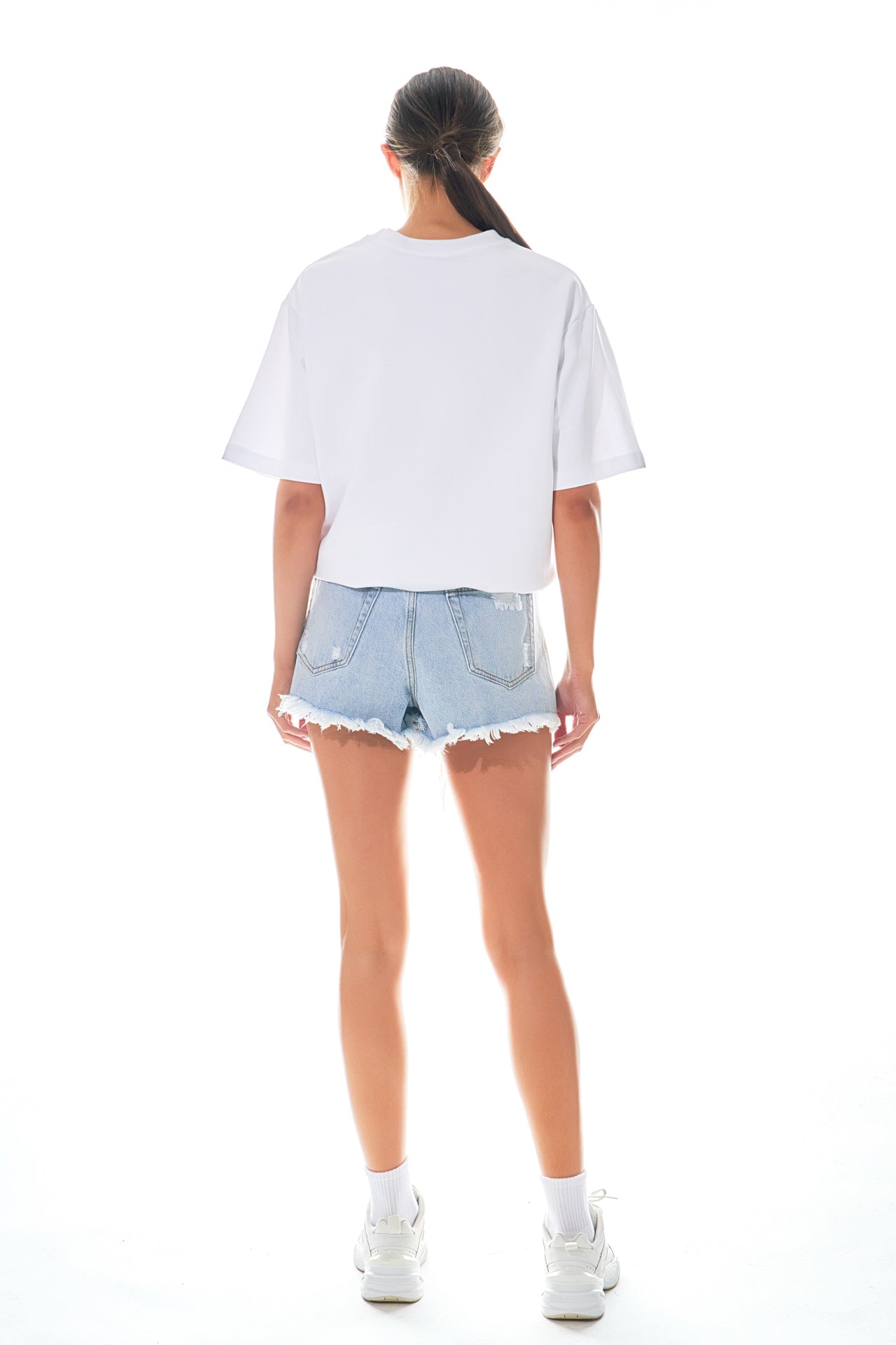 Destroyed Denim Shorts