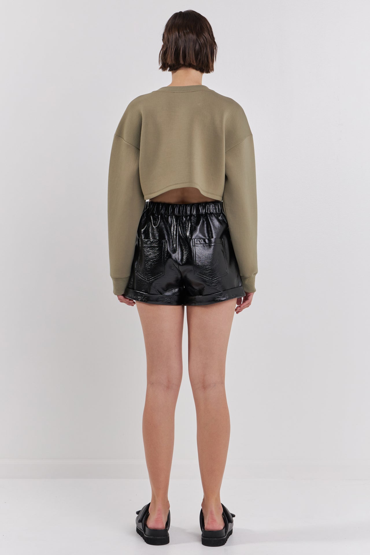 Shiny PU Shorts