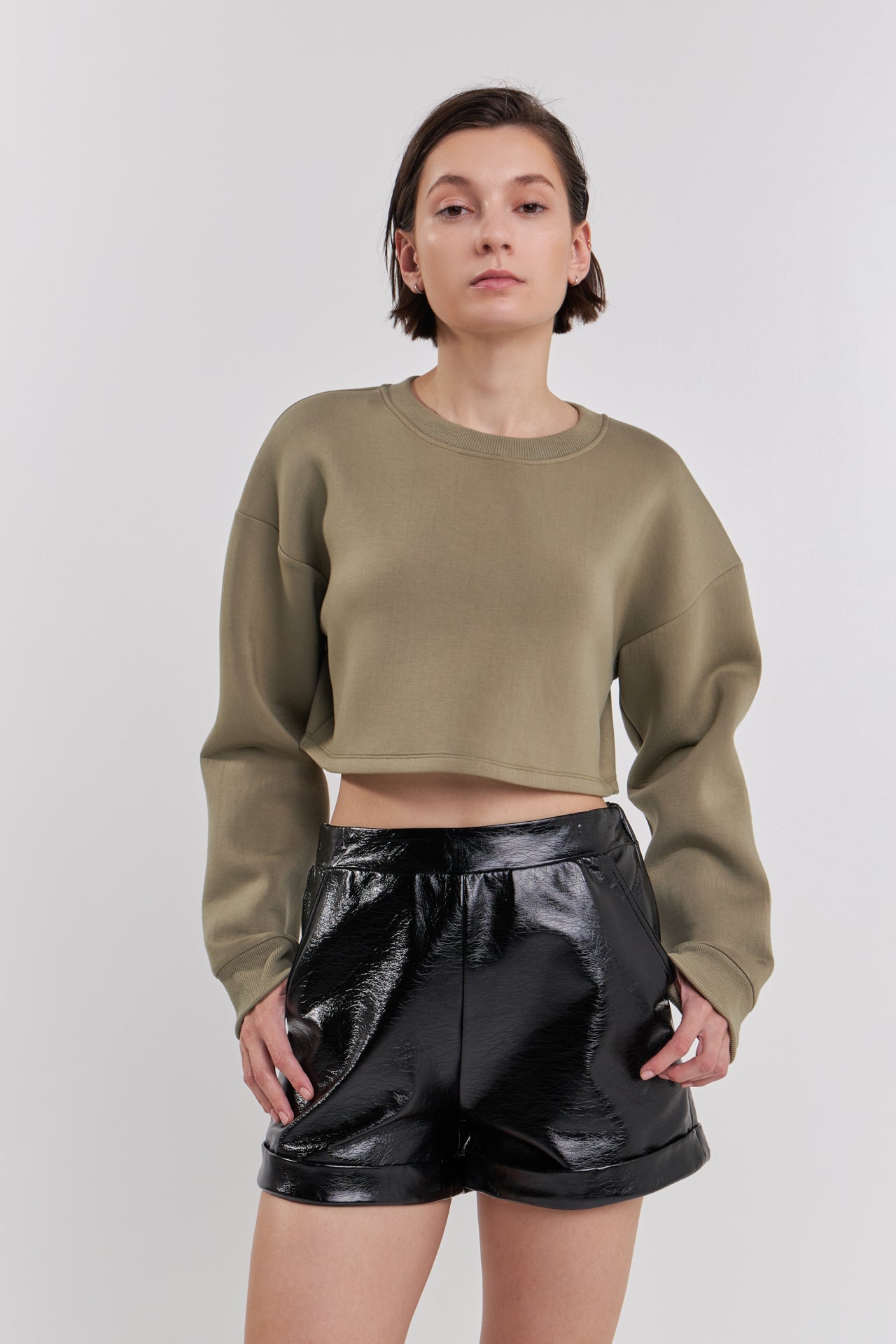 Shiny PU Shorts
