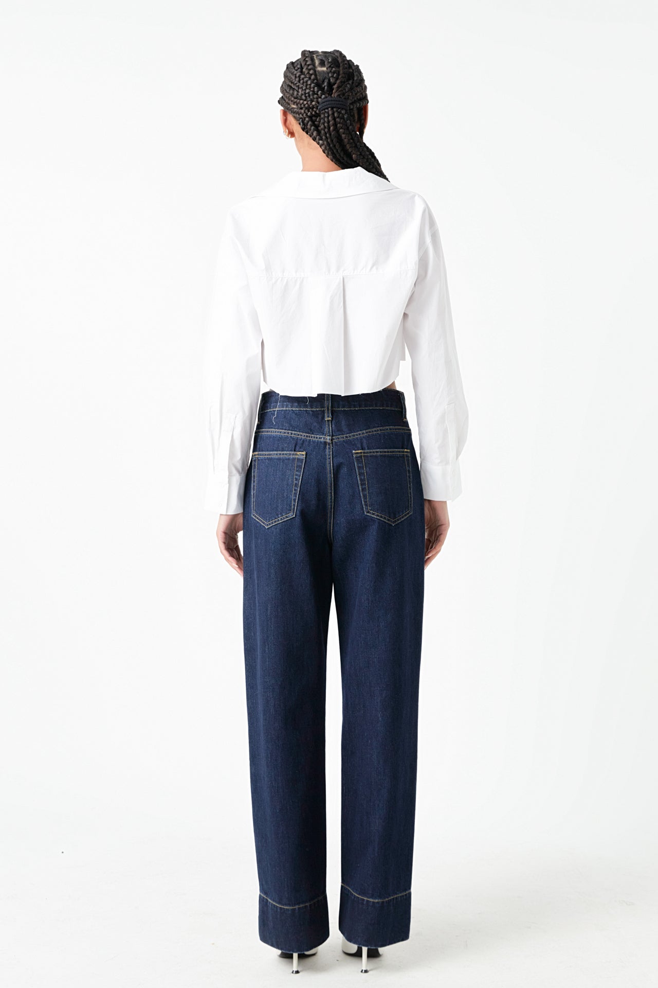 Raw Edge Cropped Shirts