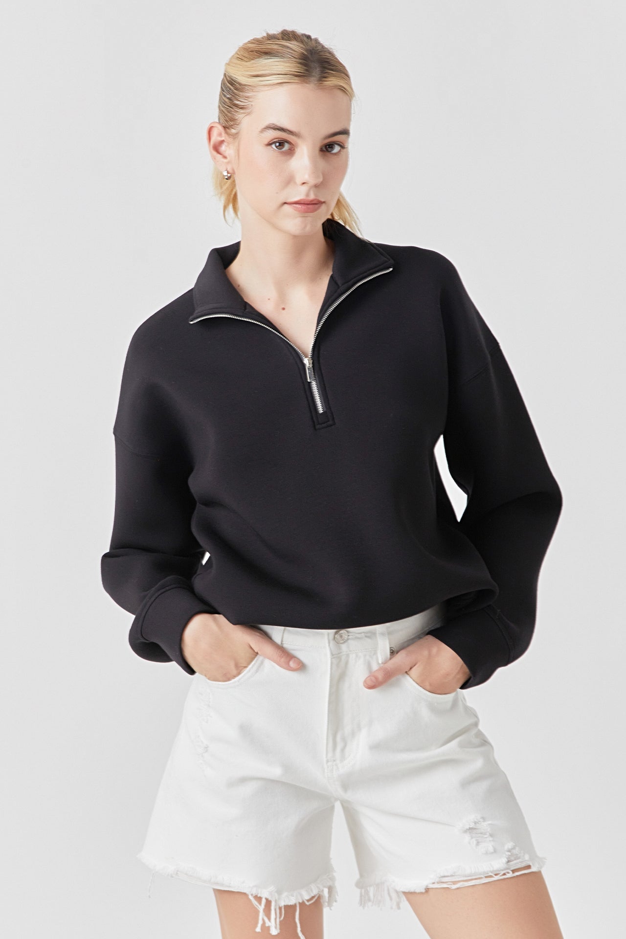 디스트로이드 헴 데님 쇼츠