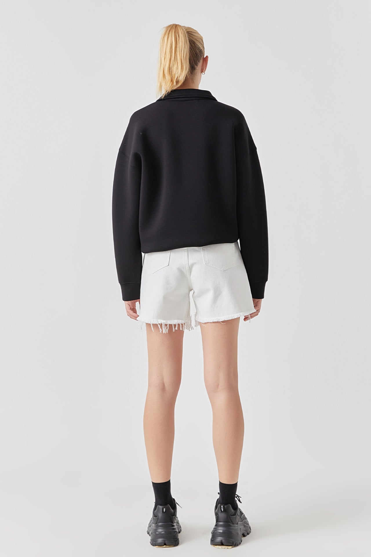 디스트로이드 헴 데님 쇼츠