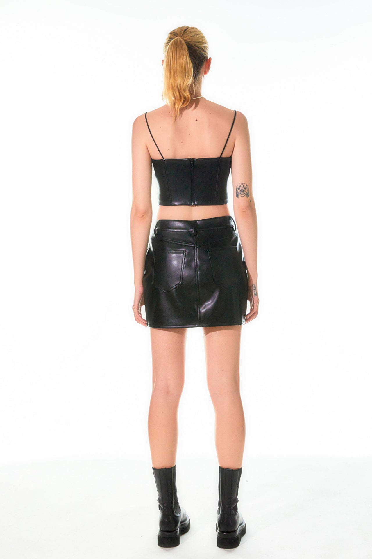 Faux Leather Mini Skirt