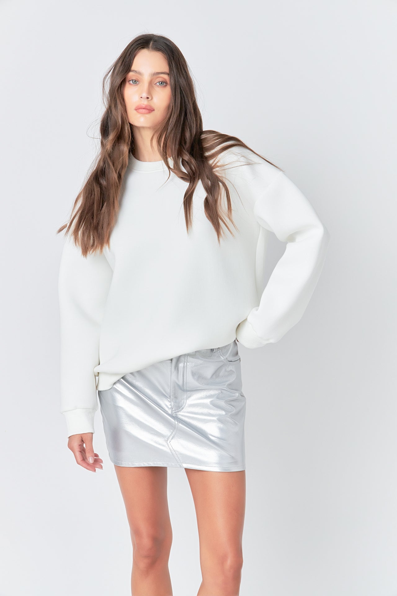 Faux Leather Mini Skirt