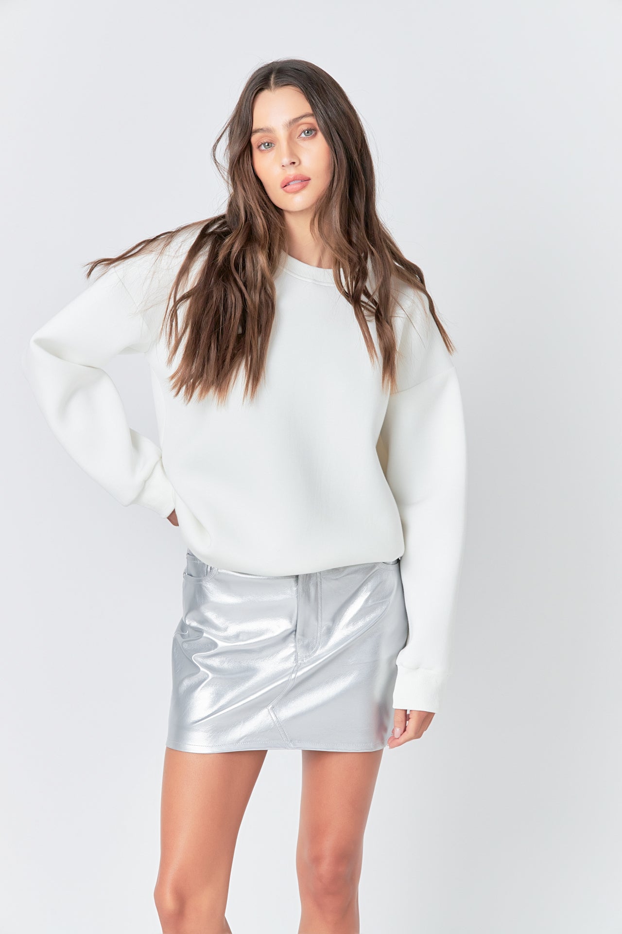 Faux Leather Mini Skirt