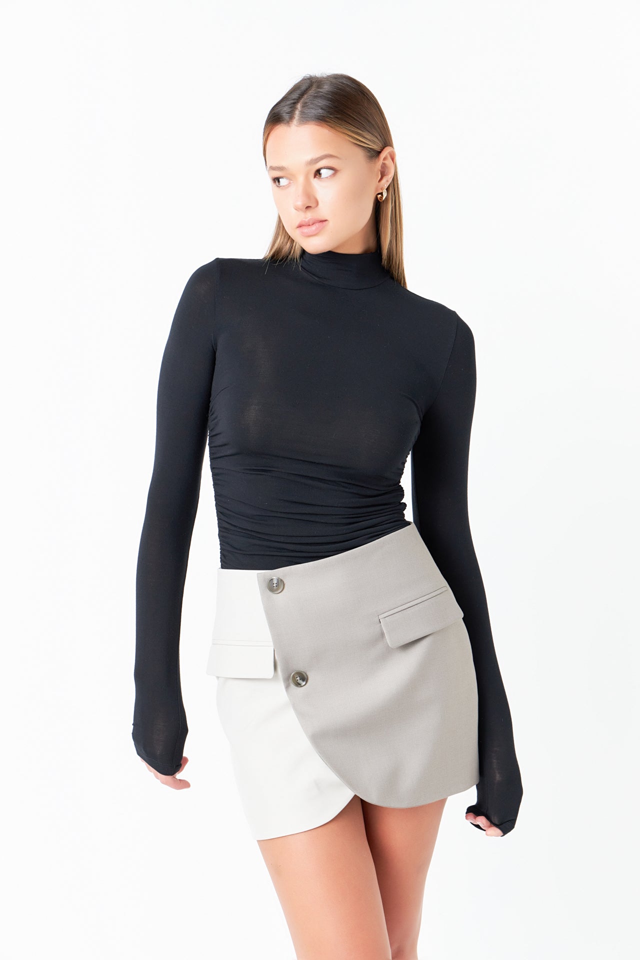 Colorblock Mini Skirt