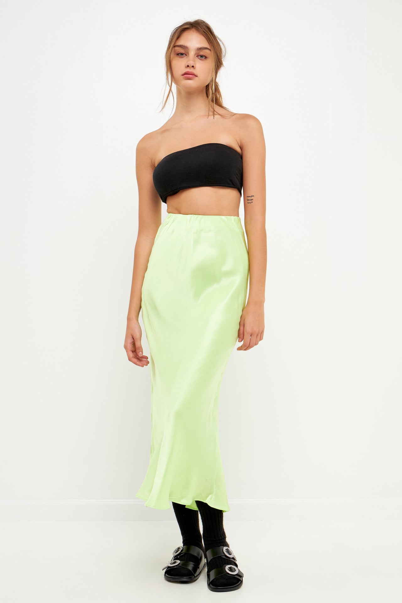 Satin Maxi Skirt - Sale