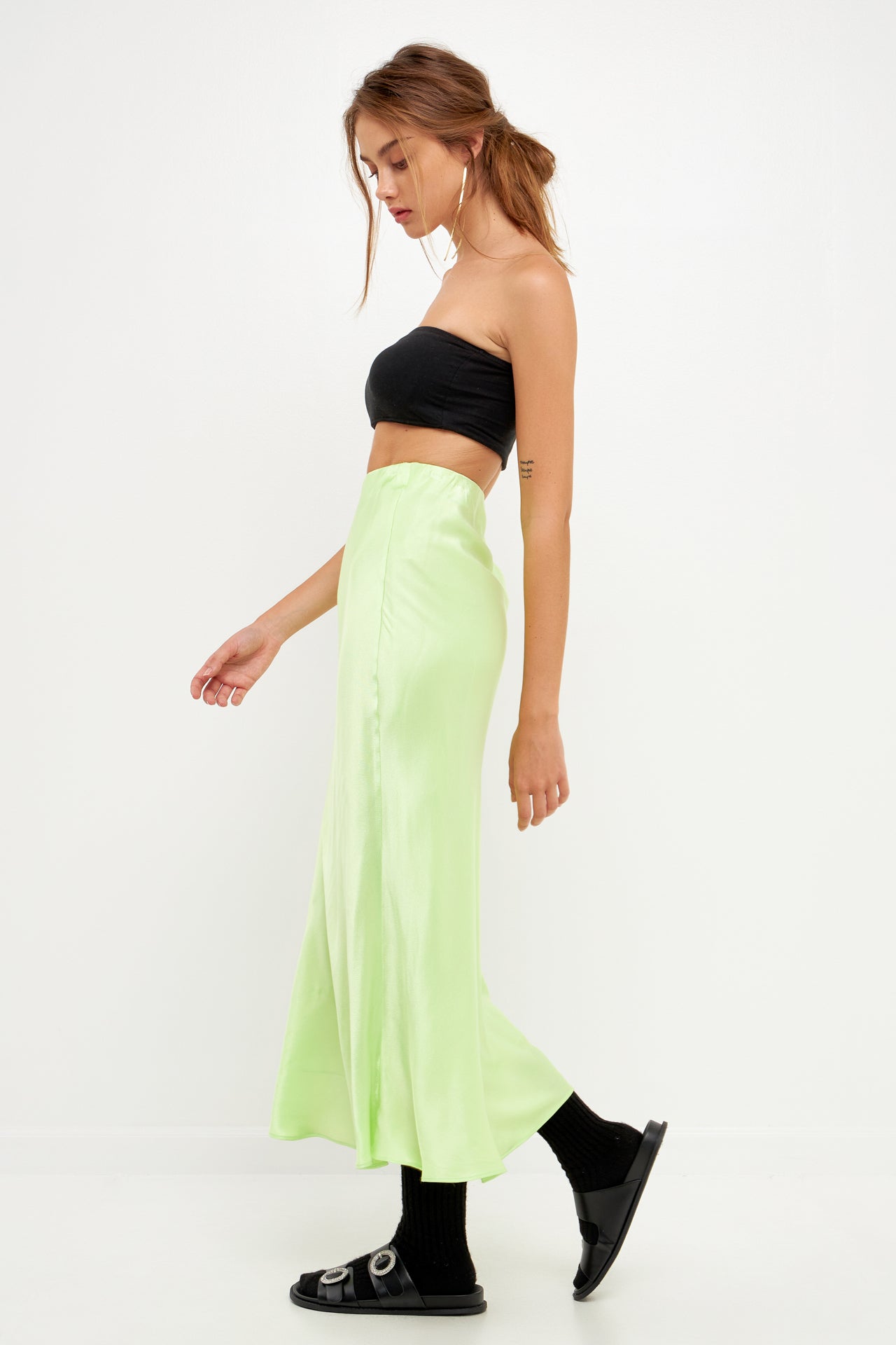 Satin Maxi Skirt - Sale