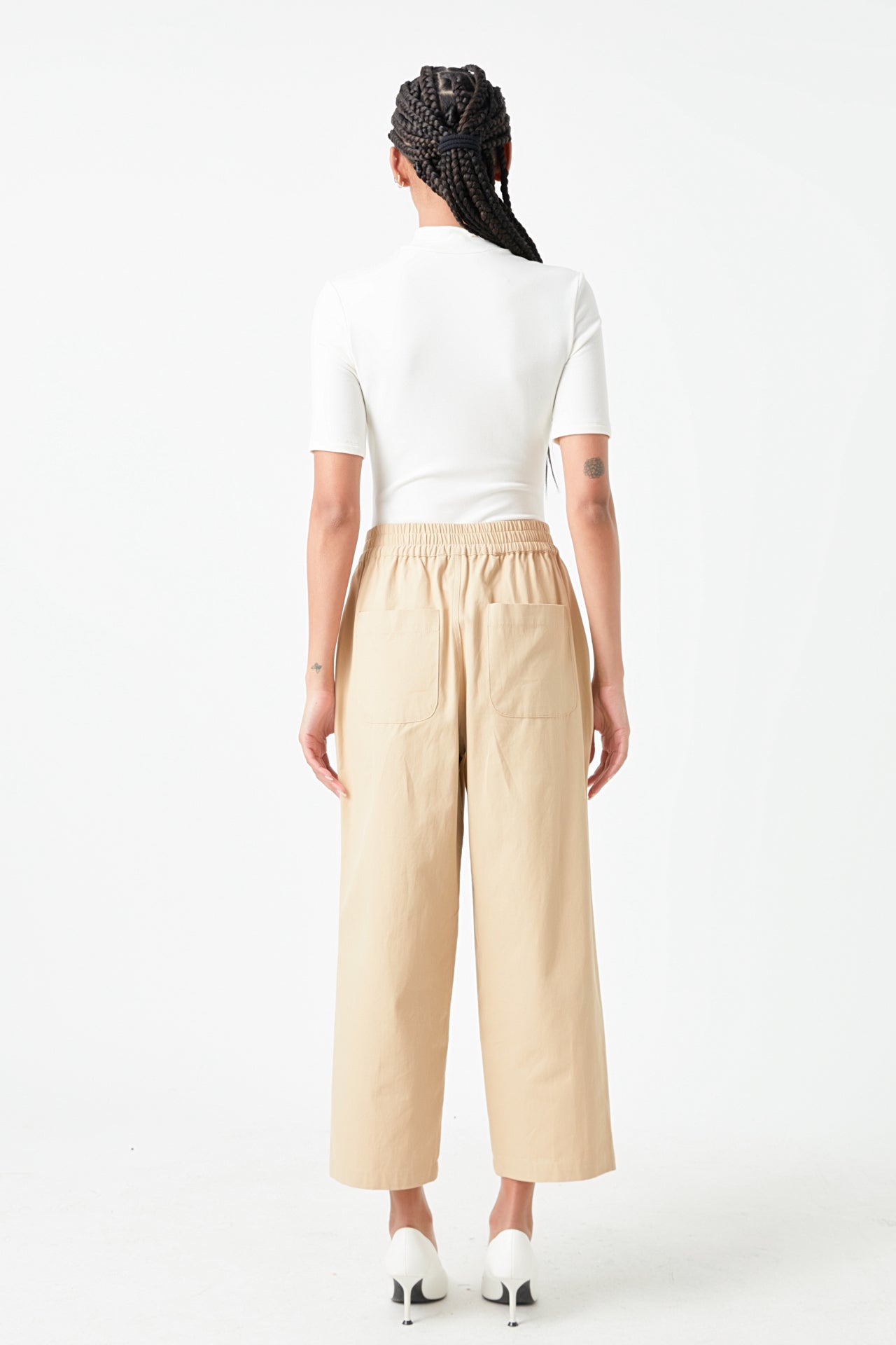 Wide Fit Cropped Pants