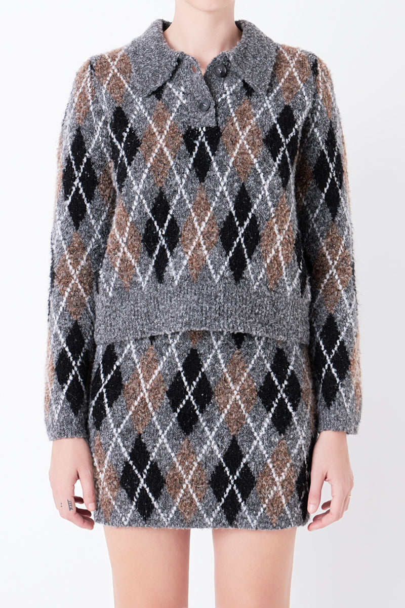 Argyle Collared Sweater