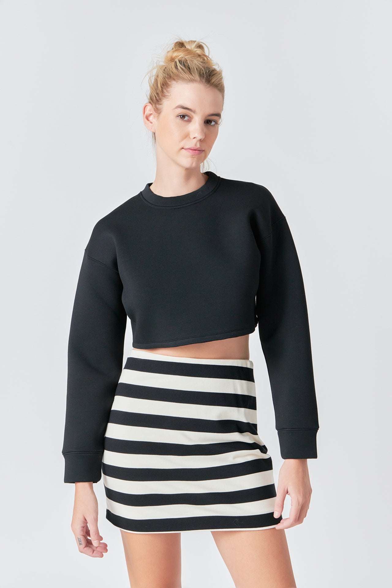 Stripe Terry Skirt