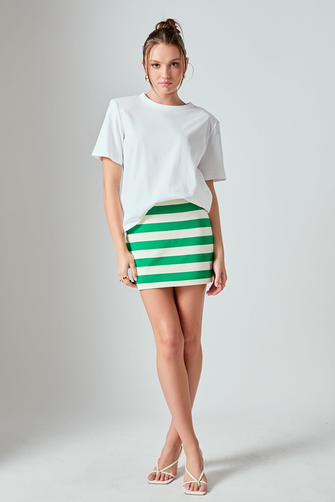 Stripe Terry Skirt