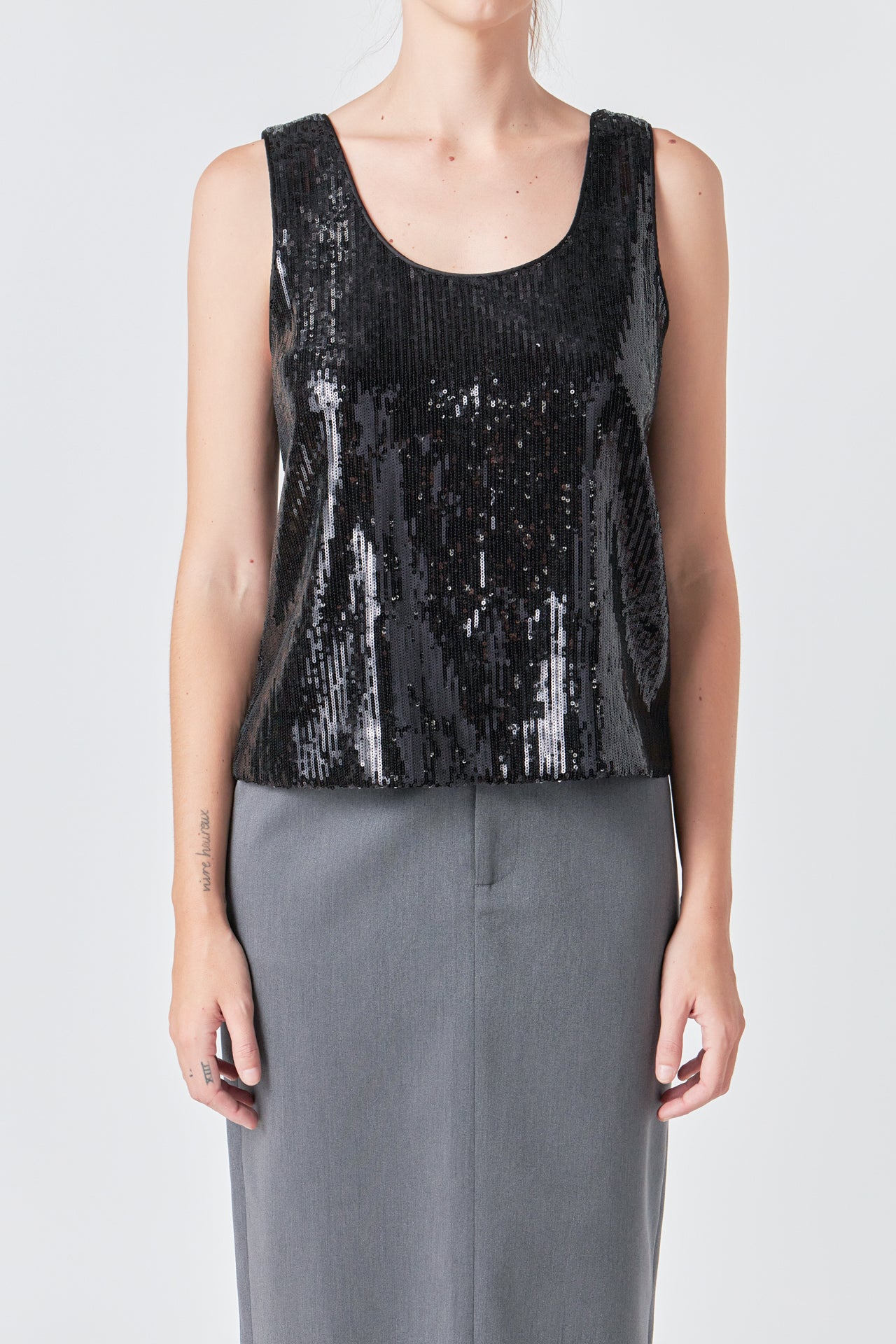 Sequin Sleeveless Top