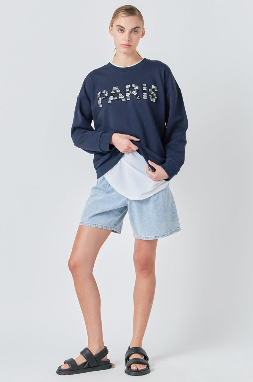 Sequin Letter Sweatshirt