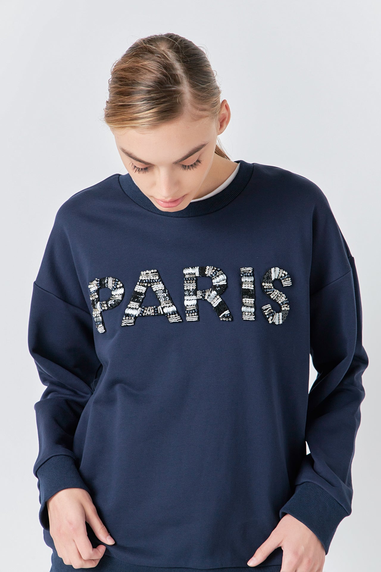 Sequin Letter Sweatshirt