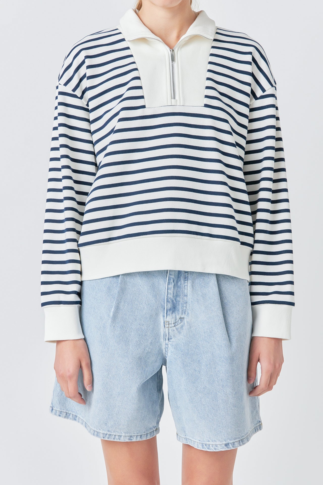 Stripe Terry Sweatshirt