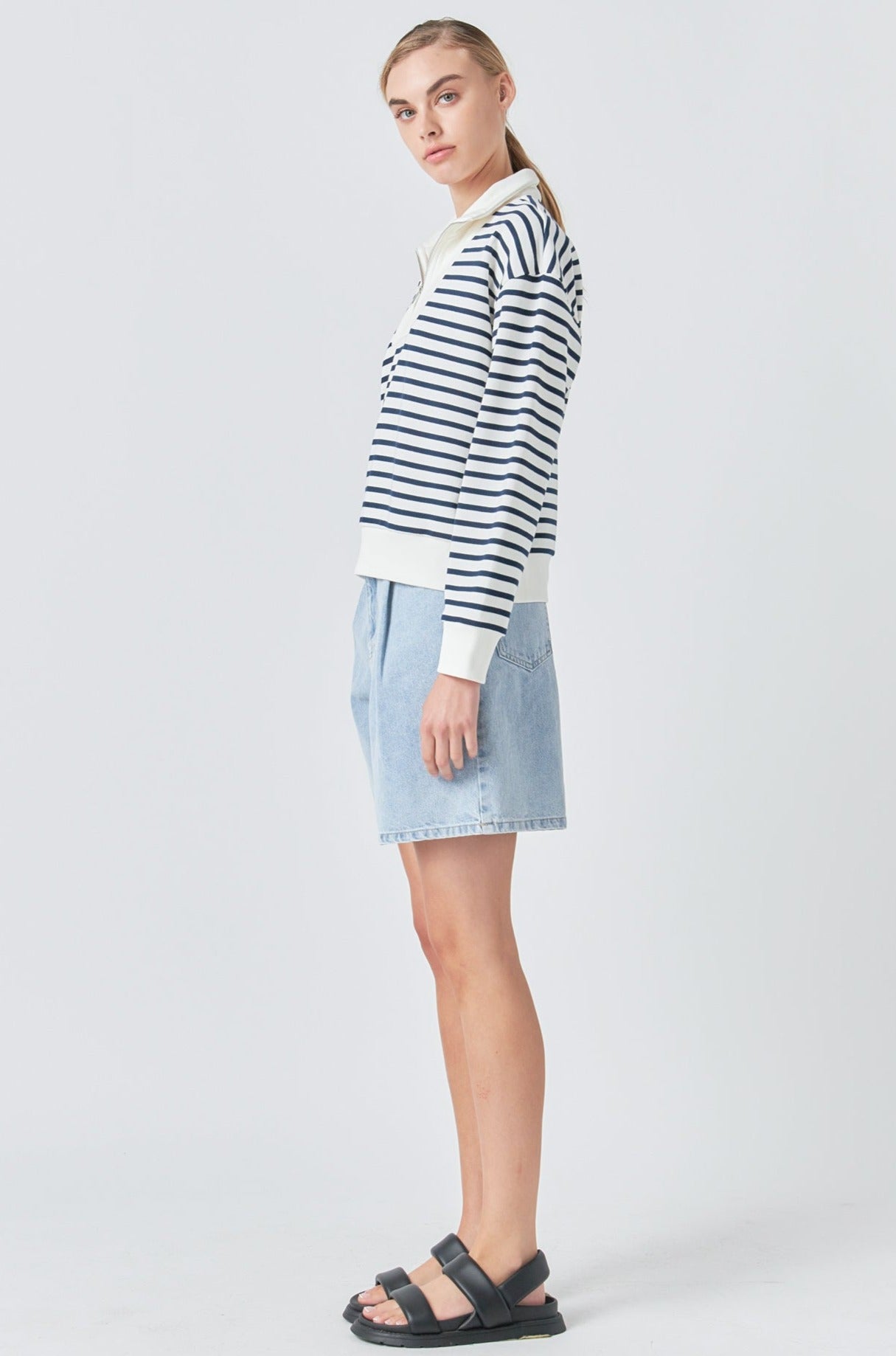 Stripe Terry Sweatshirt