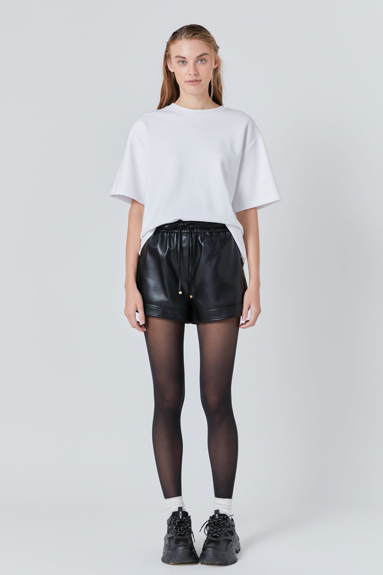 Faux Leather Shorts