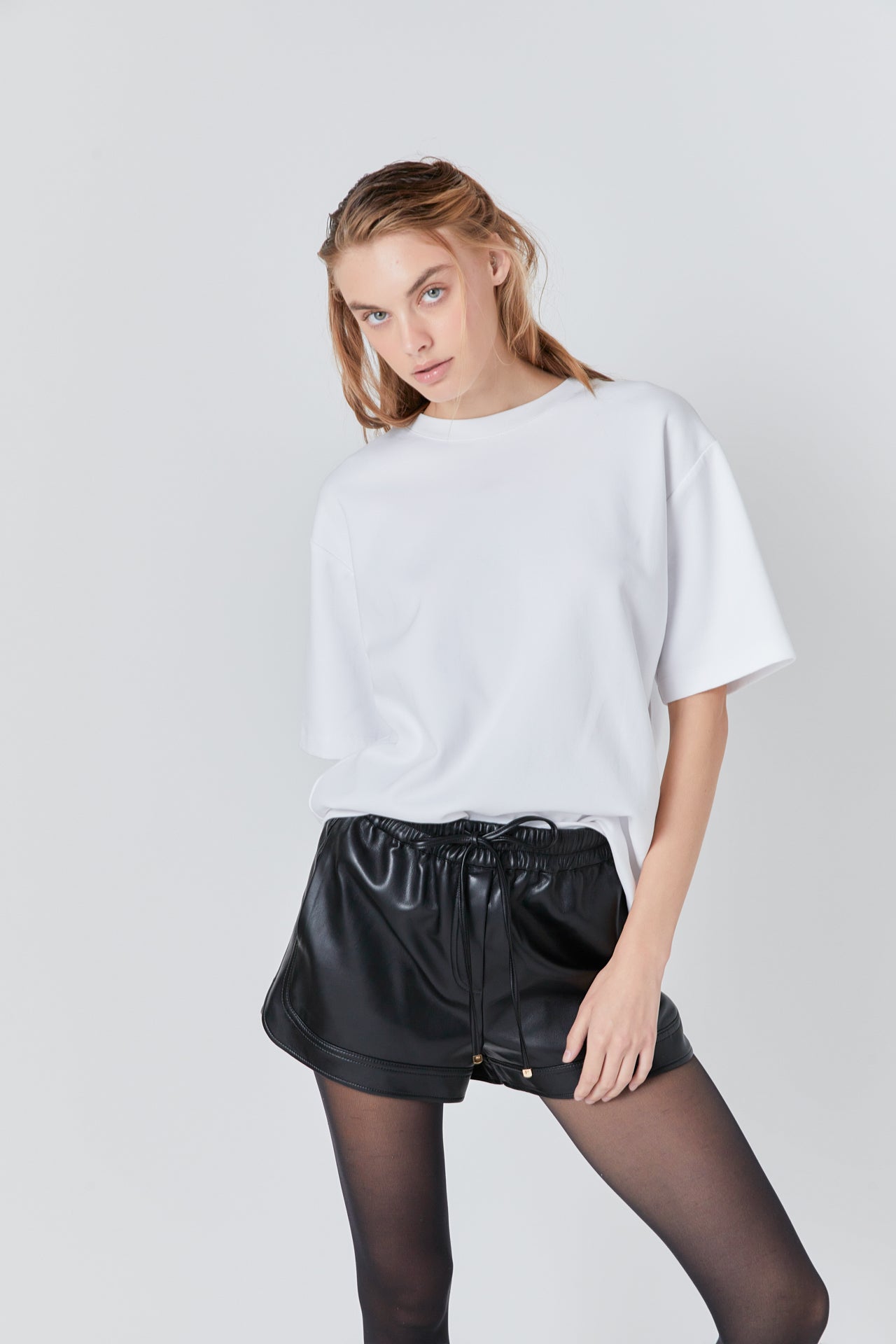 Faux Leather Shorts