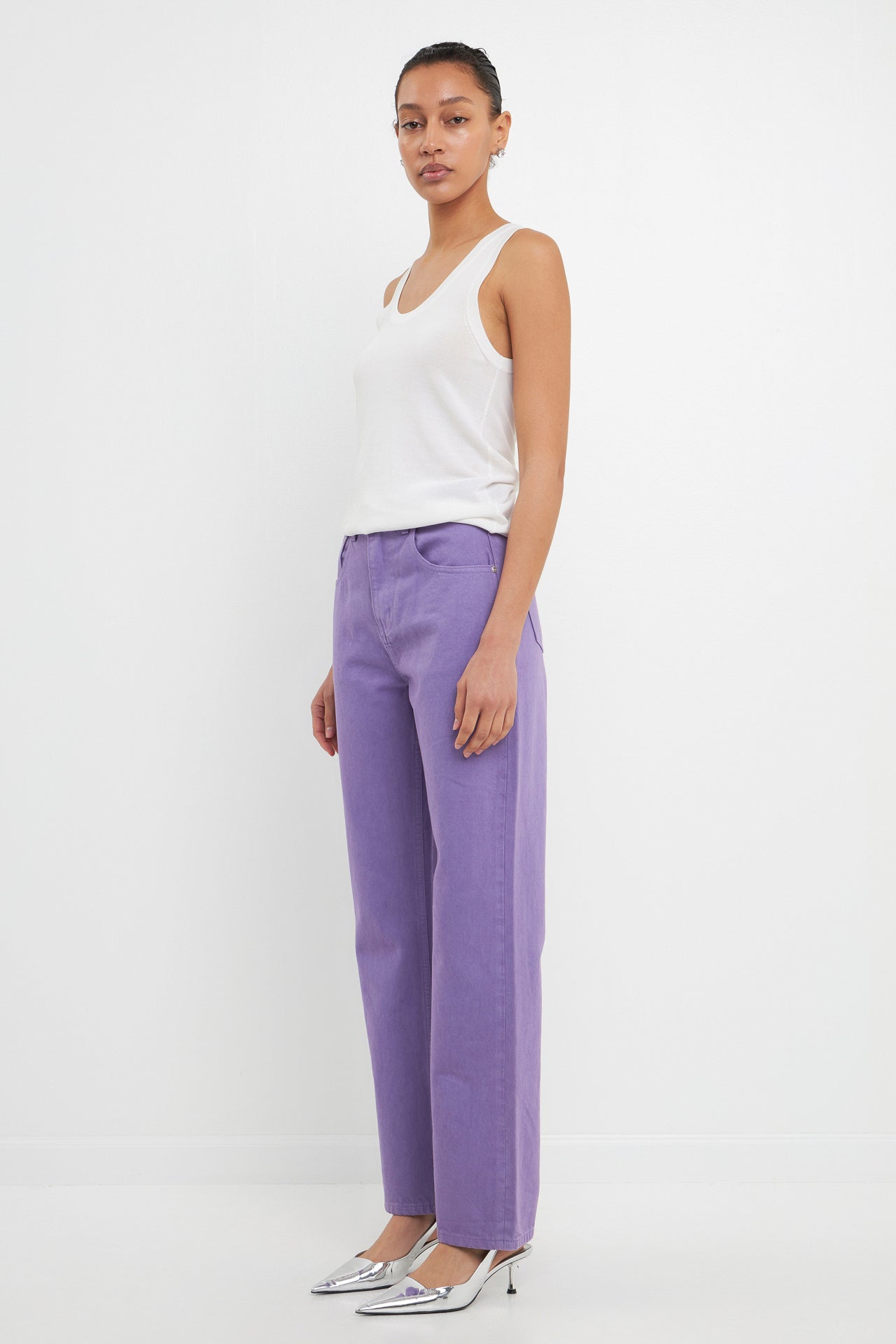 GREY LAB-Color Full Length Wide Leg Jean-JEANS available at Objectrare
