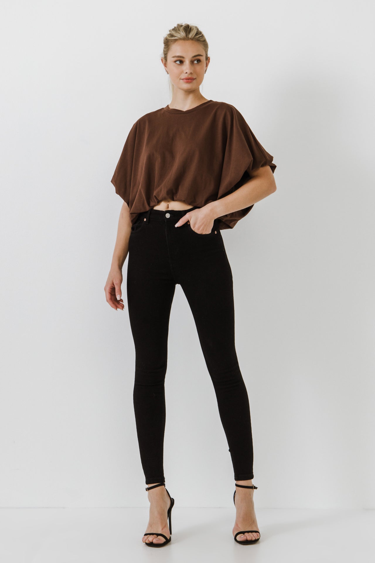 Sale of High-Low Cropped T-Shirt