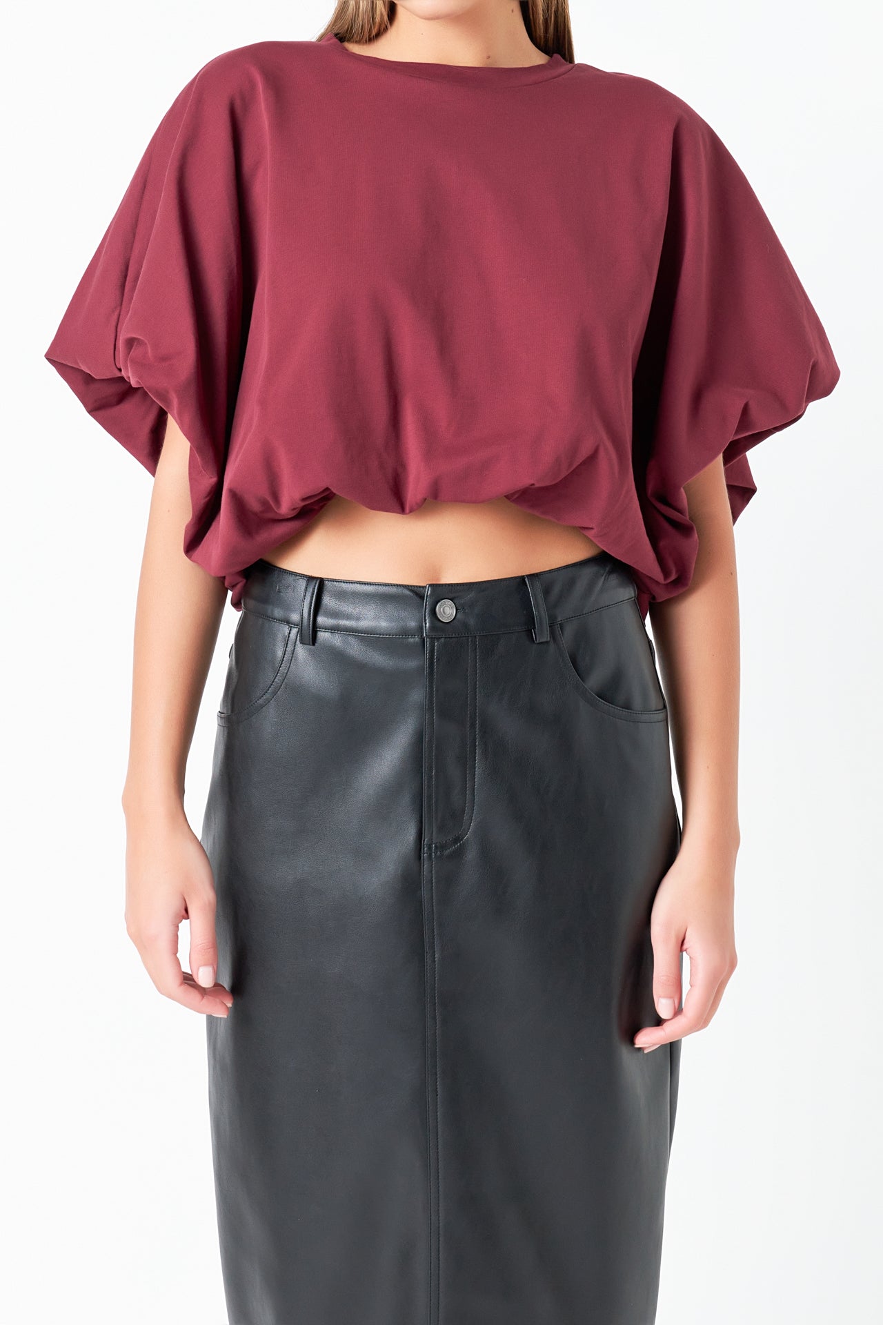 High-Low Cropped T-Shirt - Sale