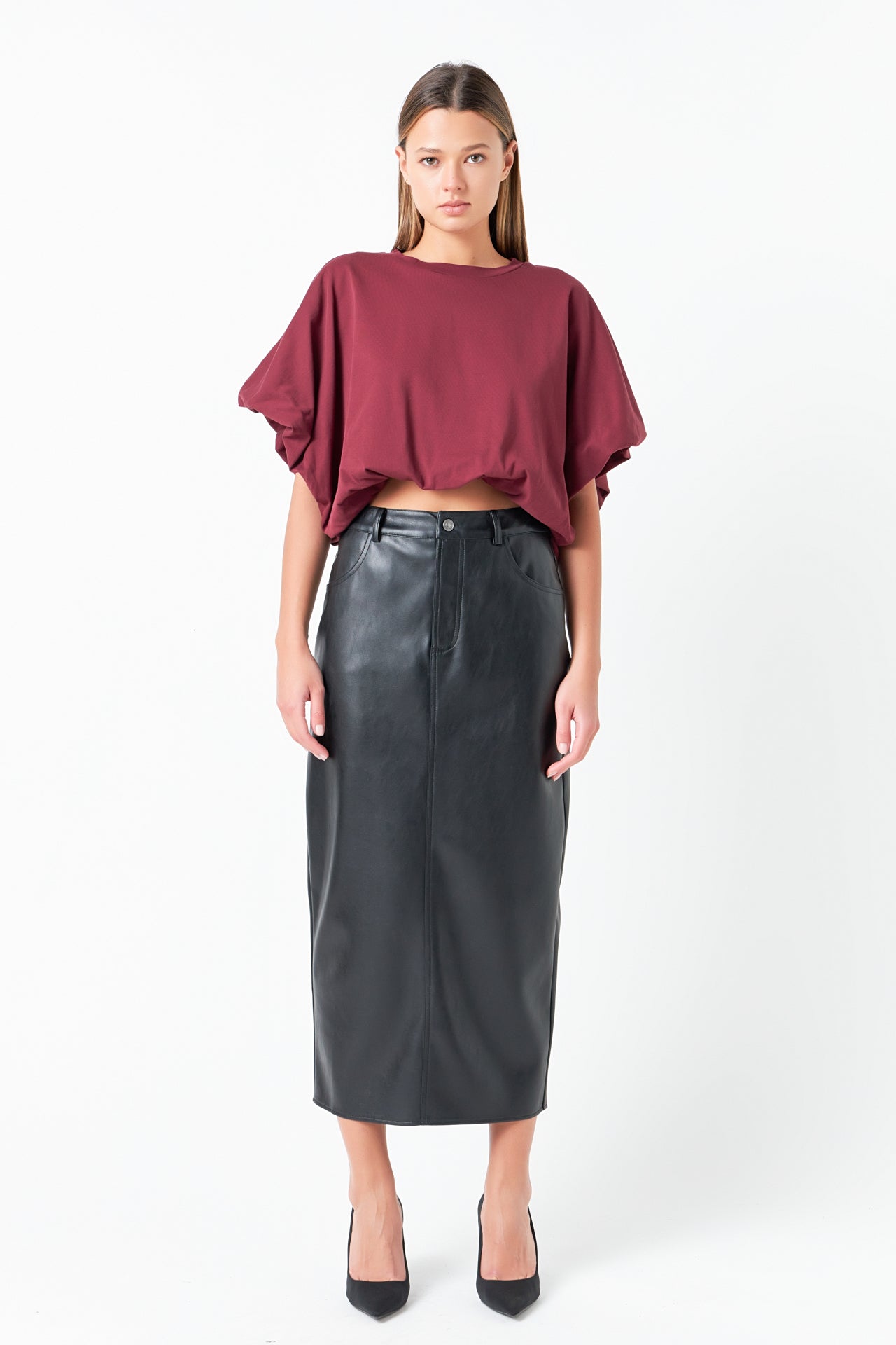 High-Low Cropped T-Shirt - Sale