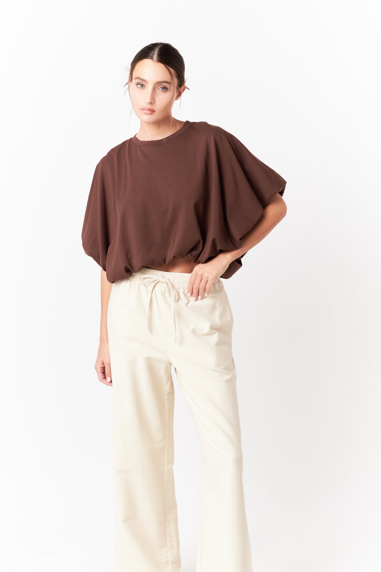 Sale of High-Low Cropped T-Shirt
