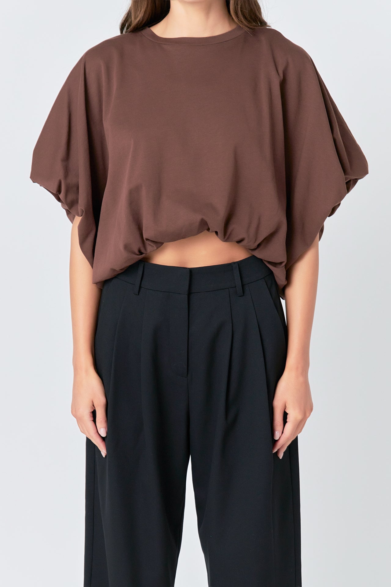 High-Low Cropped T-Shirt - Sale