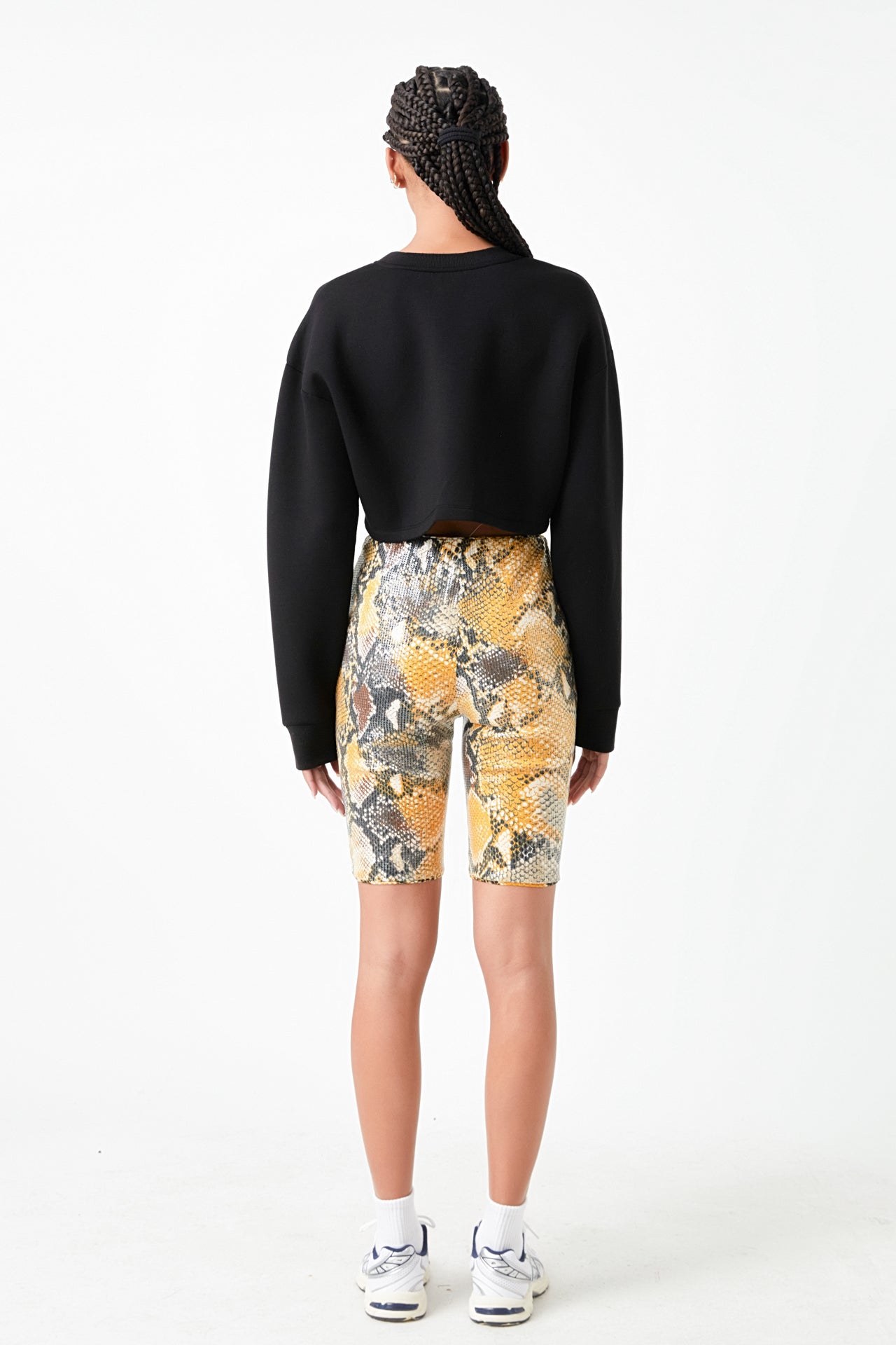 Python Sequin Biker Shorts