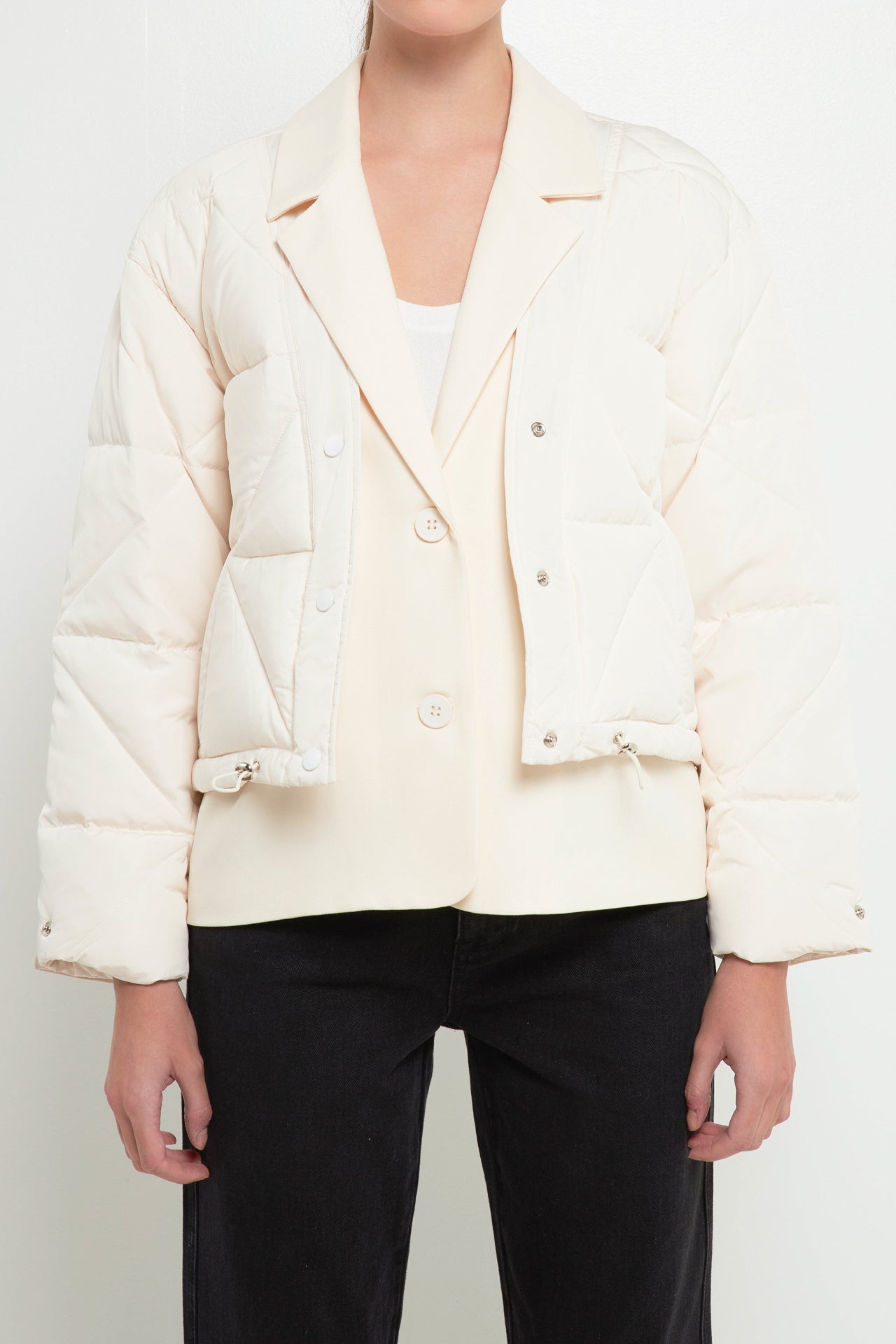 GREY LAB-Layered Quilted Jacket-JACKETS available at Objectrare