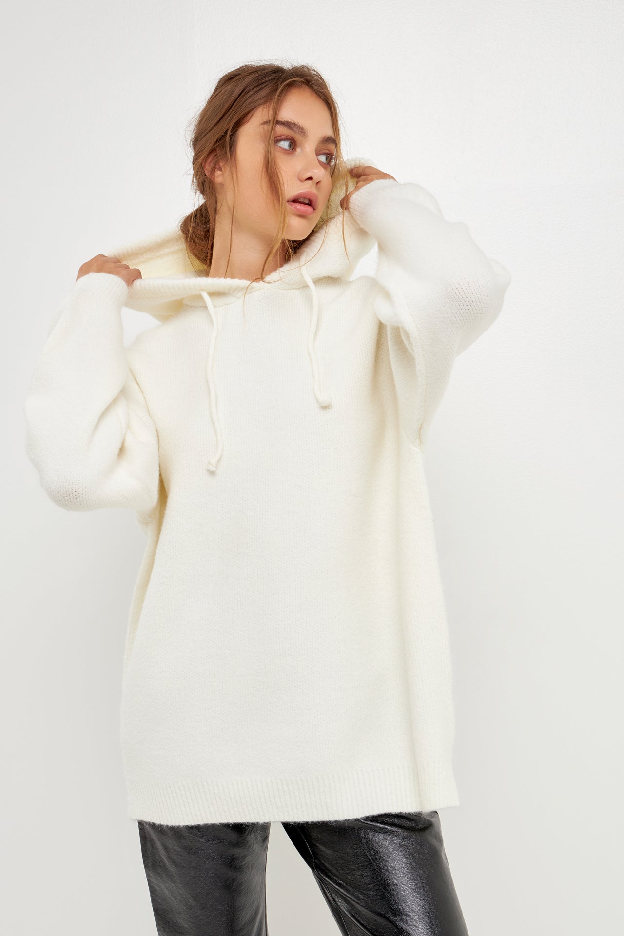GREY LAB - Oversize Knit Hoodie - SWEATERS & KNITS available at Objectrare