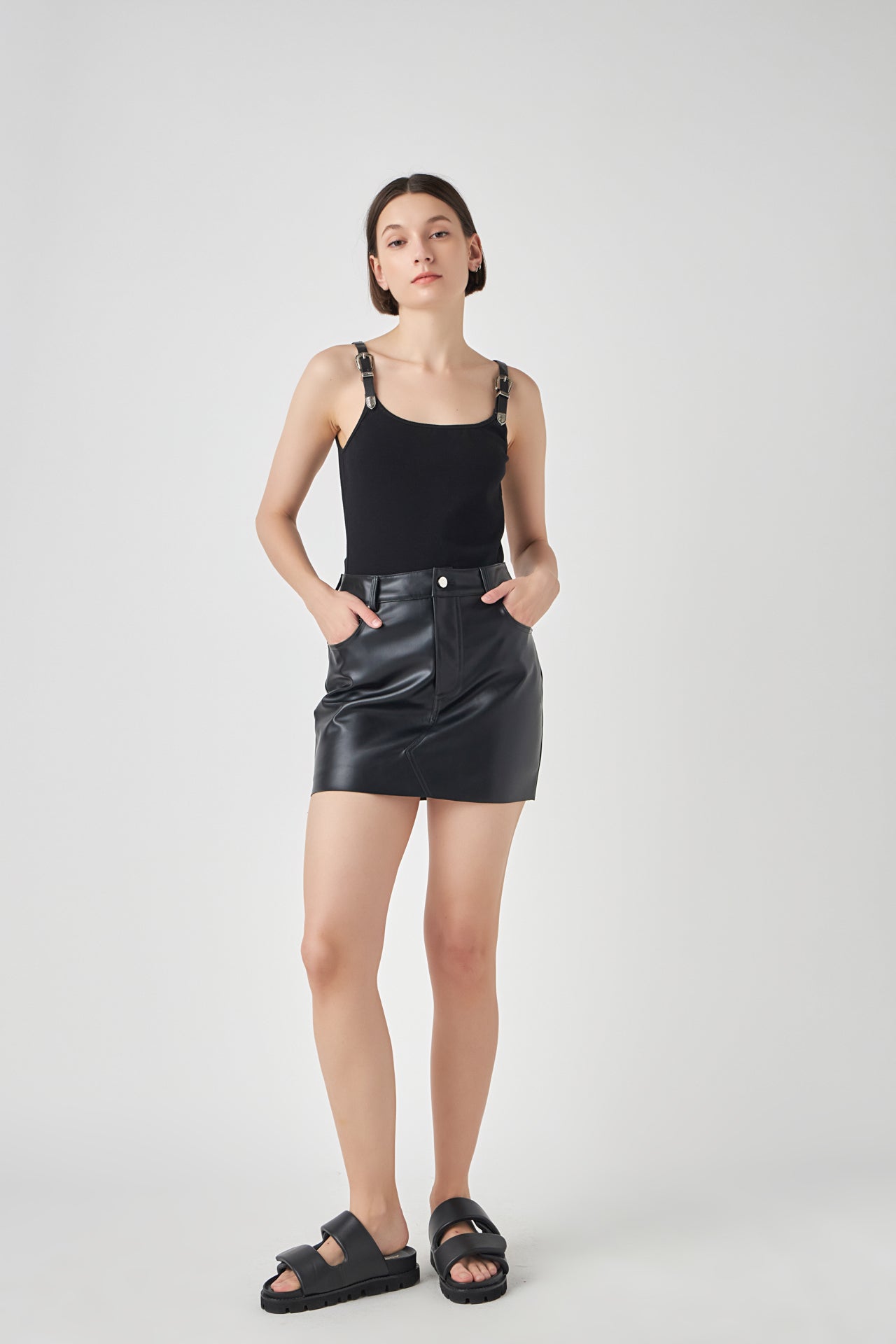 GREY LAB-Western Belt Tank Top-CAMI TOPS & TANK available at Objectrare