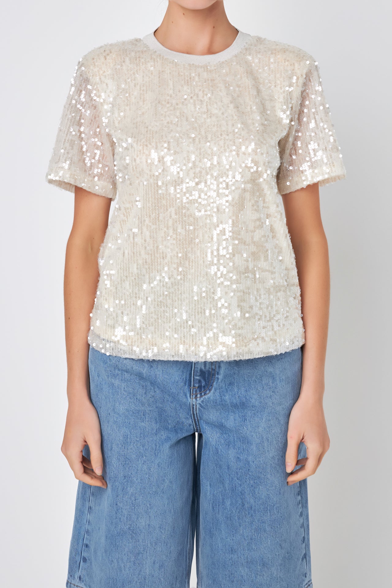 GREY LAB-Sequin Open Back Top-TOPS available at Objectrare