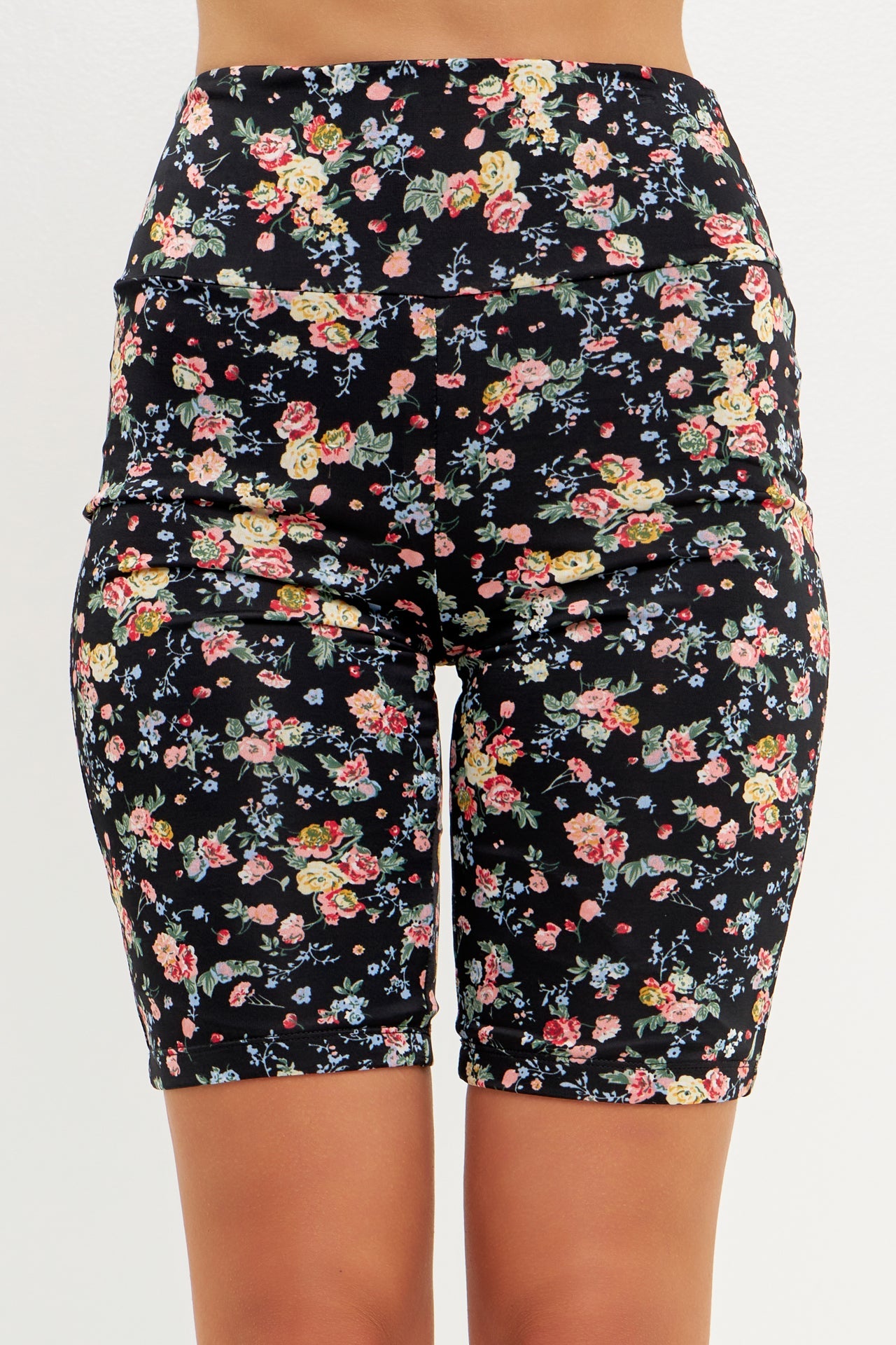GREY LAB-Floral Print Bike Shorts-LOUNGE WEAR available at Objectrare