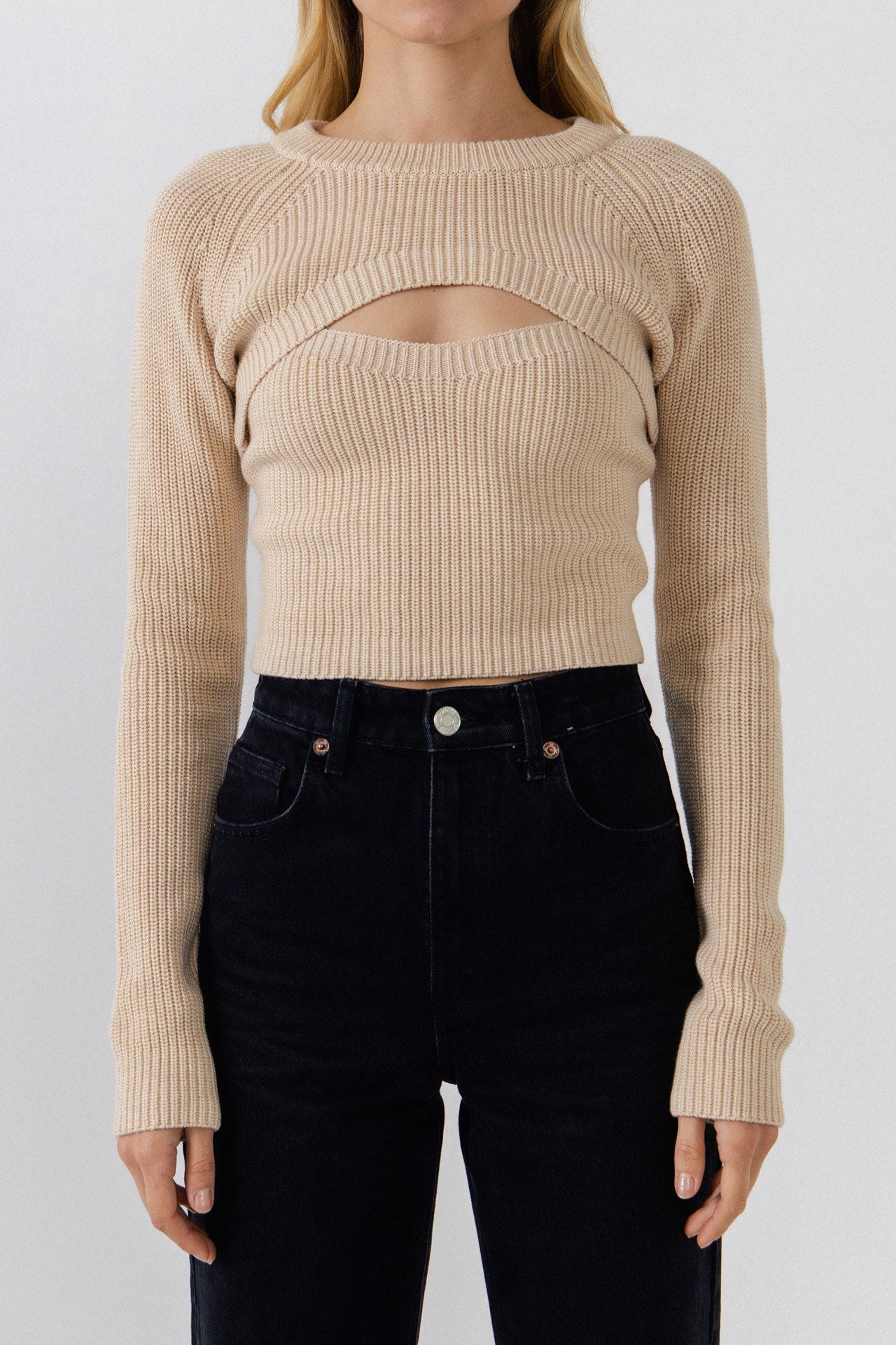 GREY LAB - Super Crop Knit Top - SWEATERS & KNITS available at Objectrare